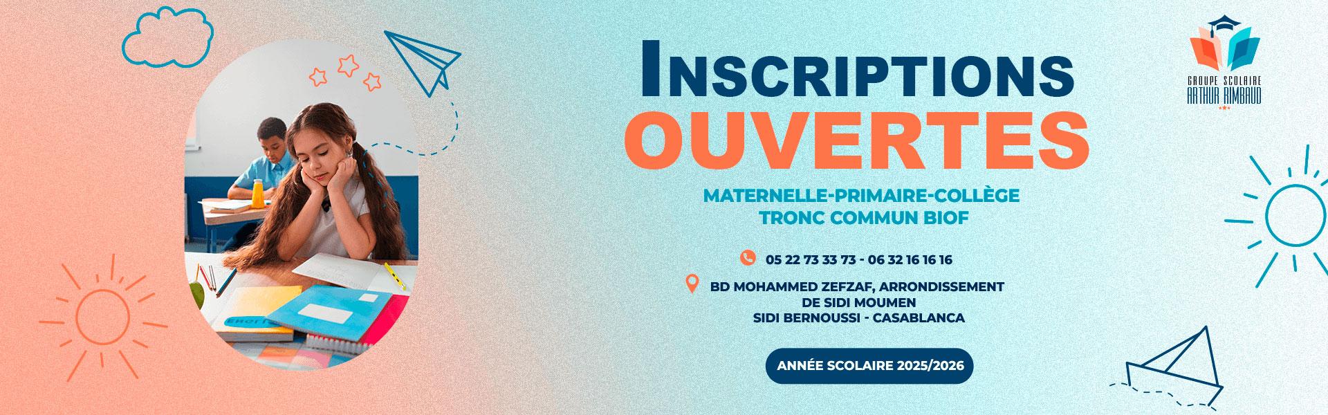 Inscriptions ouverts